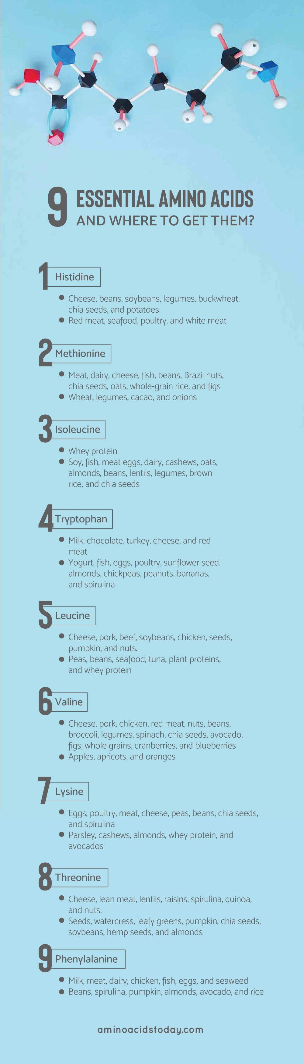 nine essential amino acids